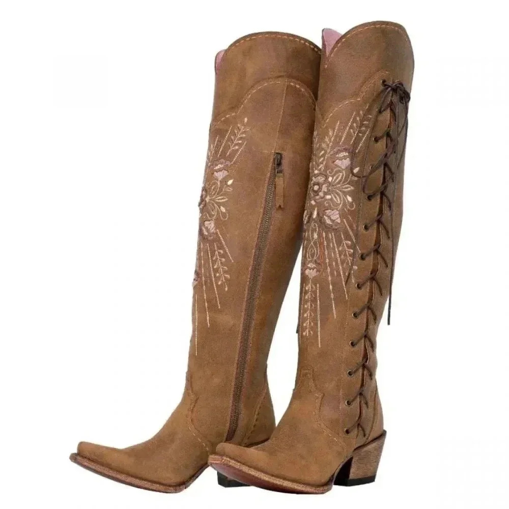 Honeysuckle Rose OTK Boot - Junk Gypsy